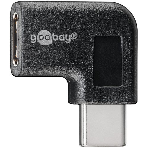Adaptador USB-C para USB-C de 90°, preto