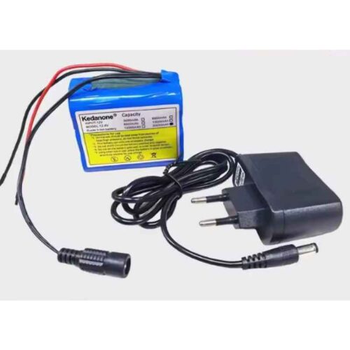 Bateria recarregável de lítio 12V e 20000mAh + Carregador